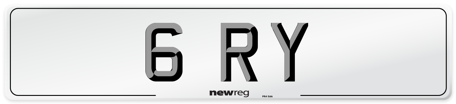 6 RY Number Plate from New Reg